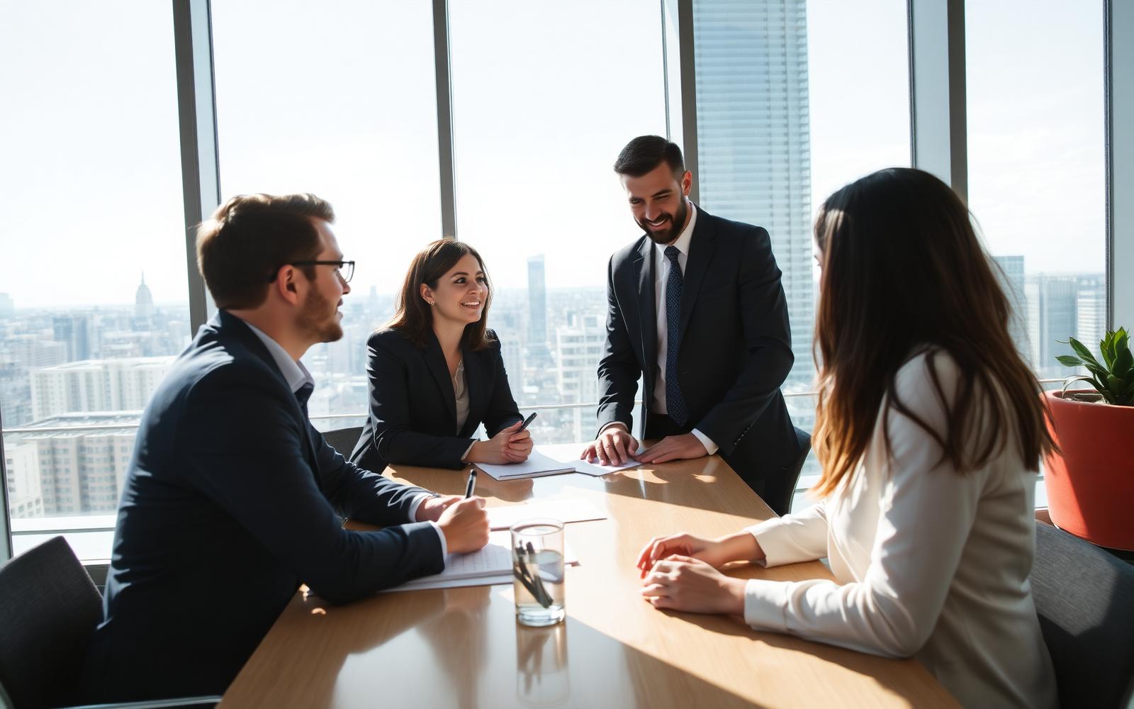 Consulting session with clients